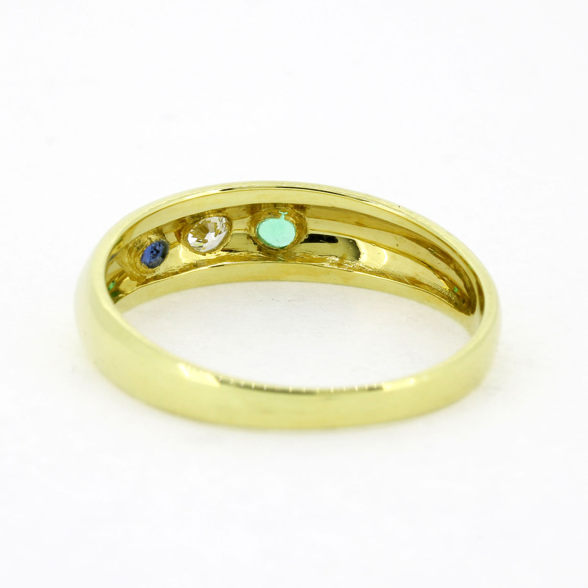 Ring 585 Gold 14 Karat Gelbgold Smaragd, Saphir, Brillant - Wert 700,-