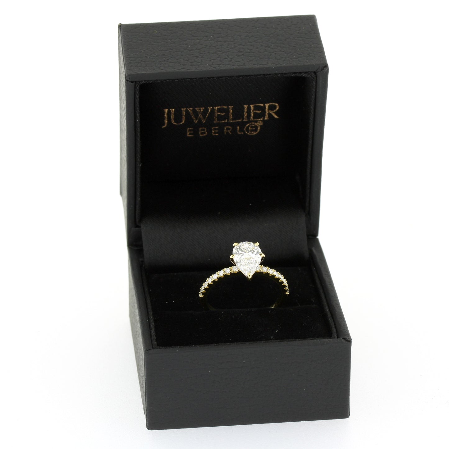 Ring 585 Gold 14 kt Gold - 1,50 ct Diamant tropfen VVS - CVD Labor Diamant