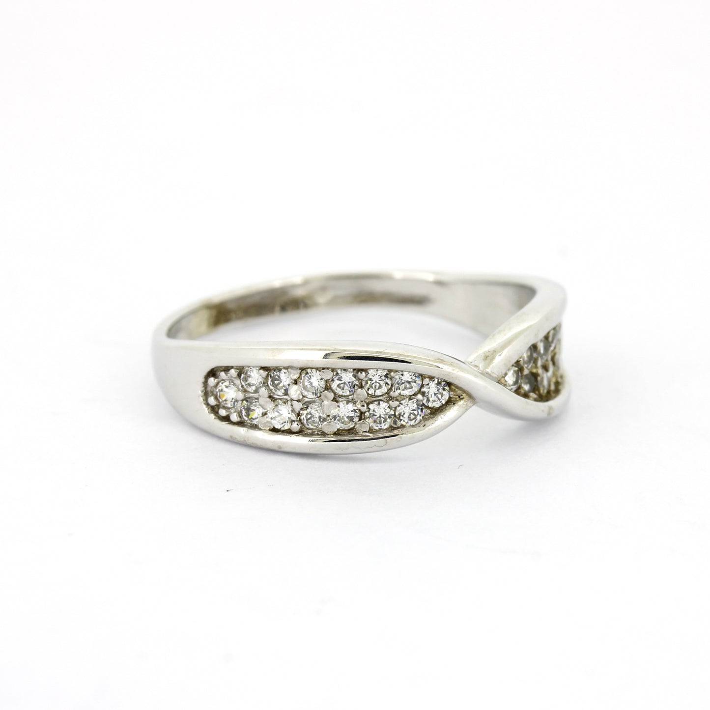Ring 585 Gold 14 kt Weißgold - Zirkonia - Wert 510,-