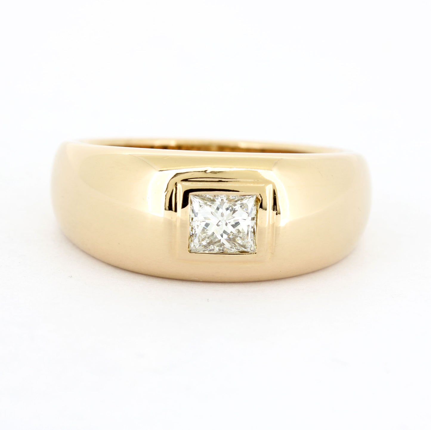 Ring 750 Gold 18 Kt Gelbgold - Diamant Prinzesschliff 0,70 ct - Wert 6870,-