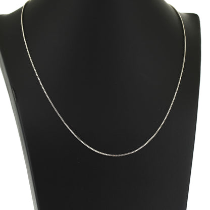 Venezianerkette 585 Gold 14 kt Weißgold - 46 cm lang - 1 mm breit