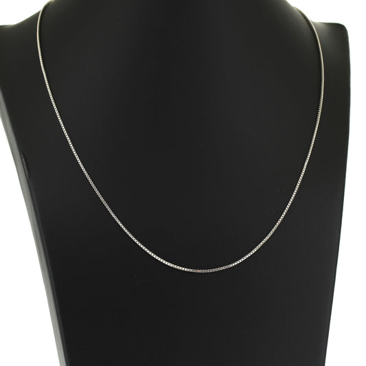 Venezianerkette 585 Gold 14 kt Weißgold - 46 cm lang - 1 mm breit
