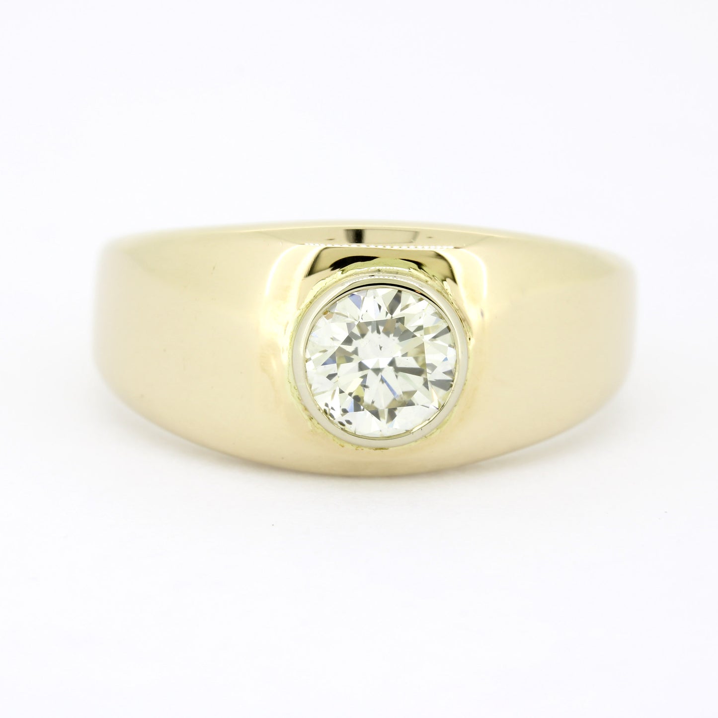 Ring 585 Gold 14 Karat Gelbgold Brillant 1,03 ct I /SI1