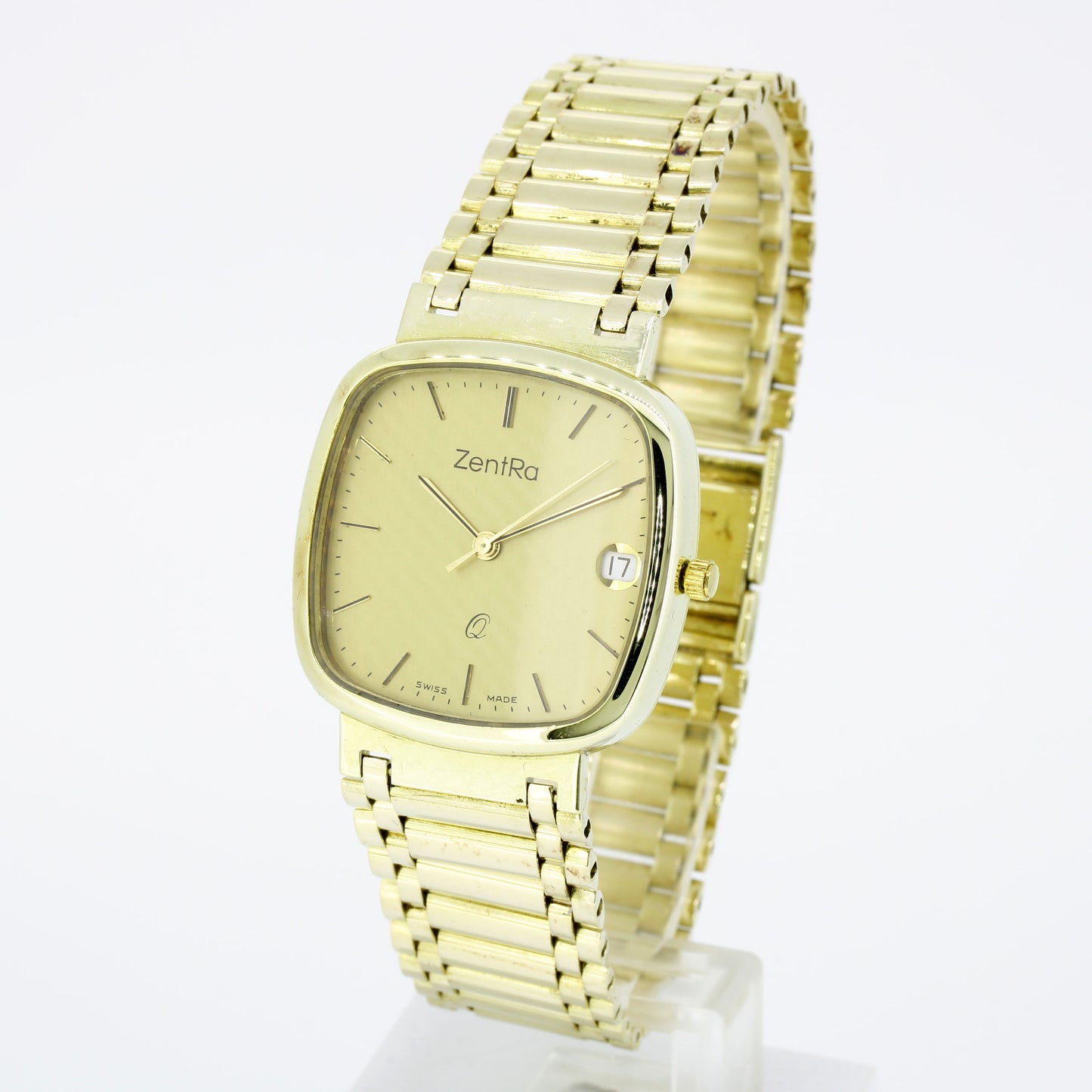 Zentra Armbanduhr 585 Gold 14 Kt - Quarz Uhr ETA955.114