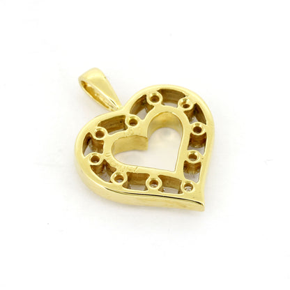 Gold Herz Anhänger 750 Gelbgold Brillant 0,60 ct TW/VS Schmuck - Wert 2180,-