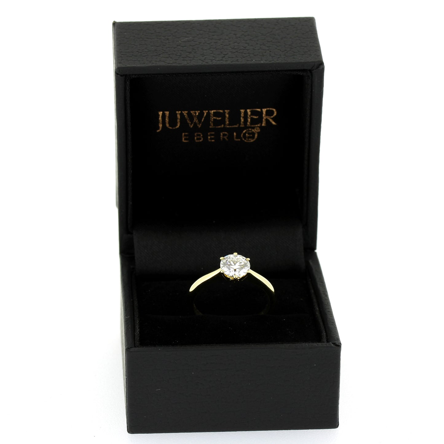 Solitär Ring 585 Gold 14 kt Gelbgold - IGI 1,05 ct Brillant VVS1 - CVD