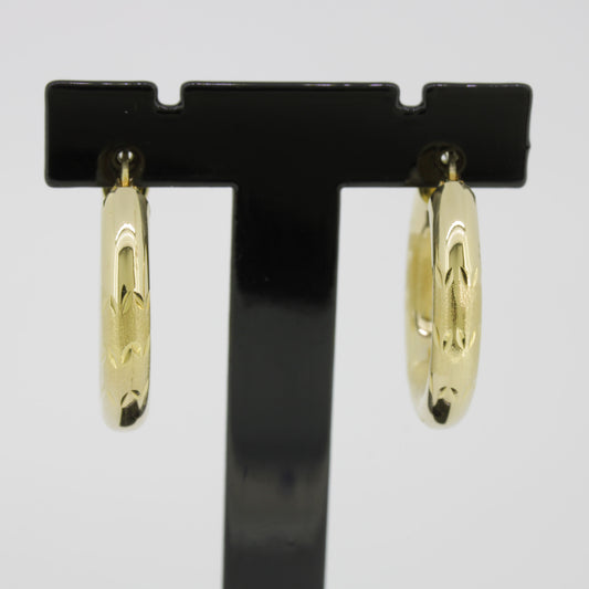 Creolen 585 Gold Ohrringe 14 Karat Gelbgold - Wert 750,-