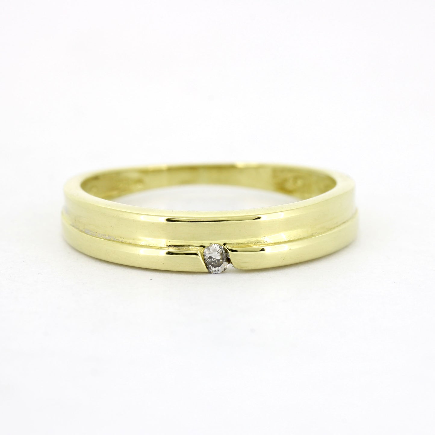 Ring 585 Gold 14 Kt Gelbgold - Brillanten 0,03 ct WSI - Wert 440,-