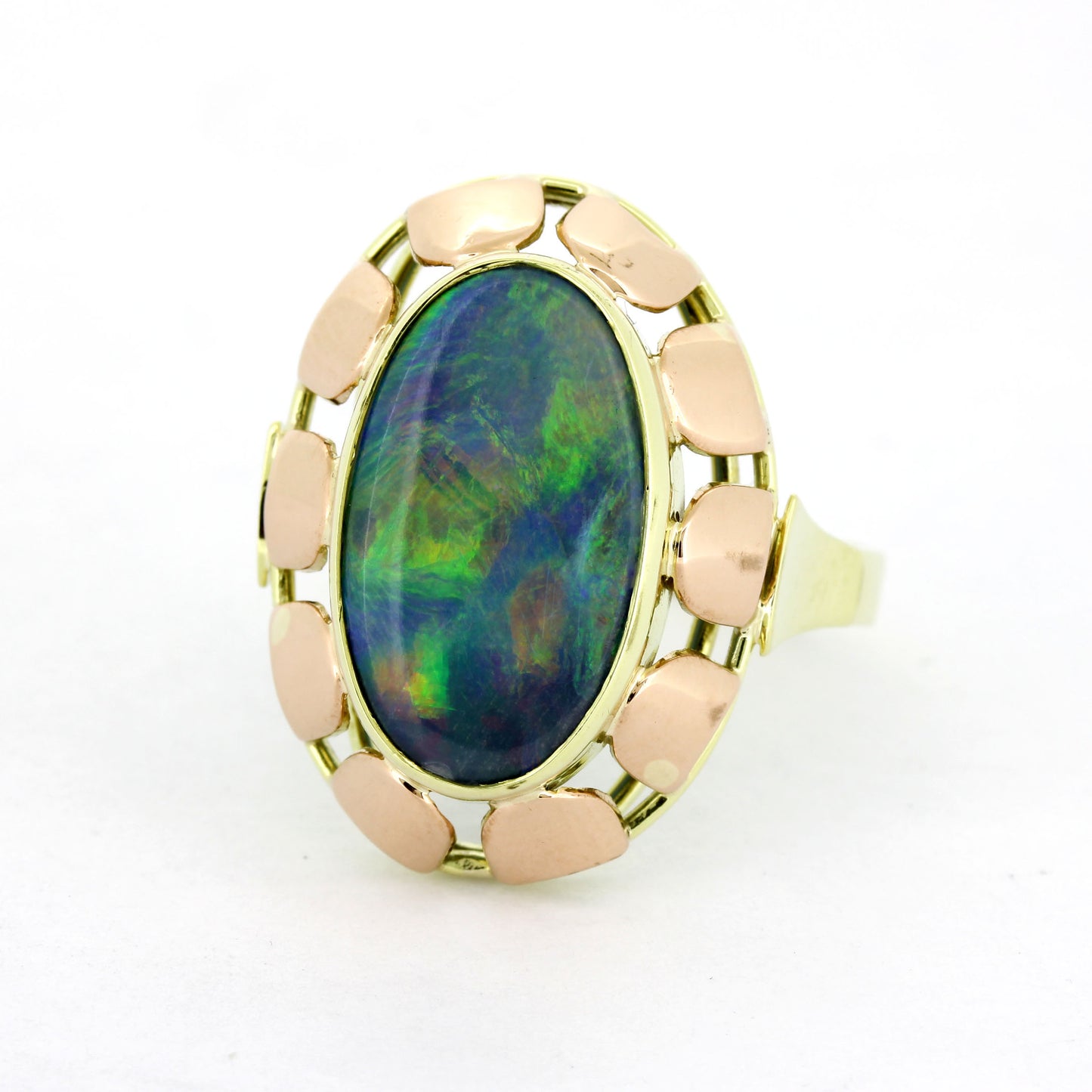 Ring 585 Gold 14 Kt - Opal Dublette  - Wert 1050,-