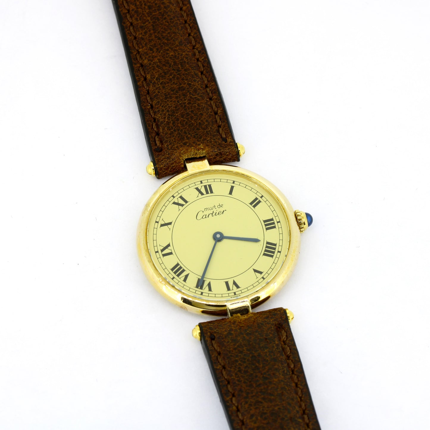 Cartier Must Vendôme Armbanduhr 590004 - Silber vergoldet - Quarz