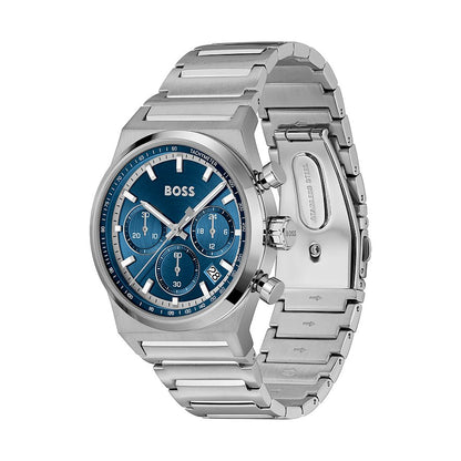 BOSS Herrenuhr Candor Chronograph Blau 1514250