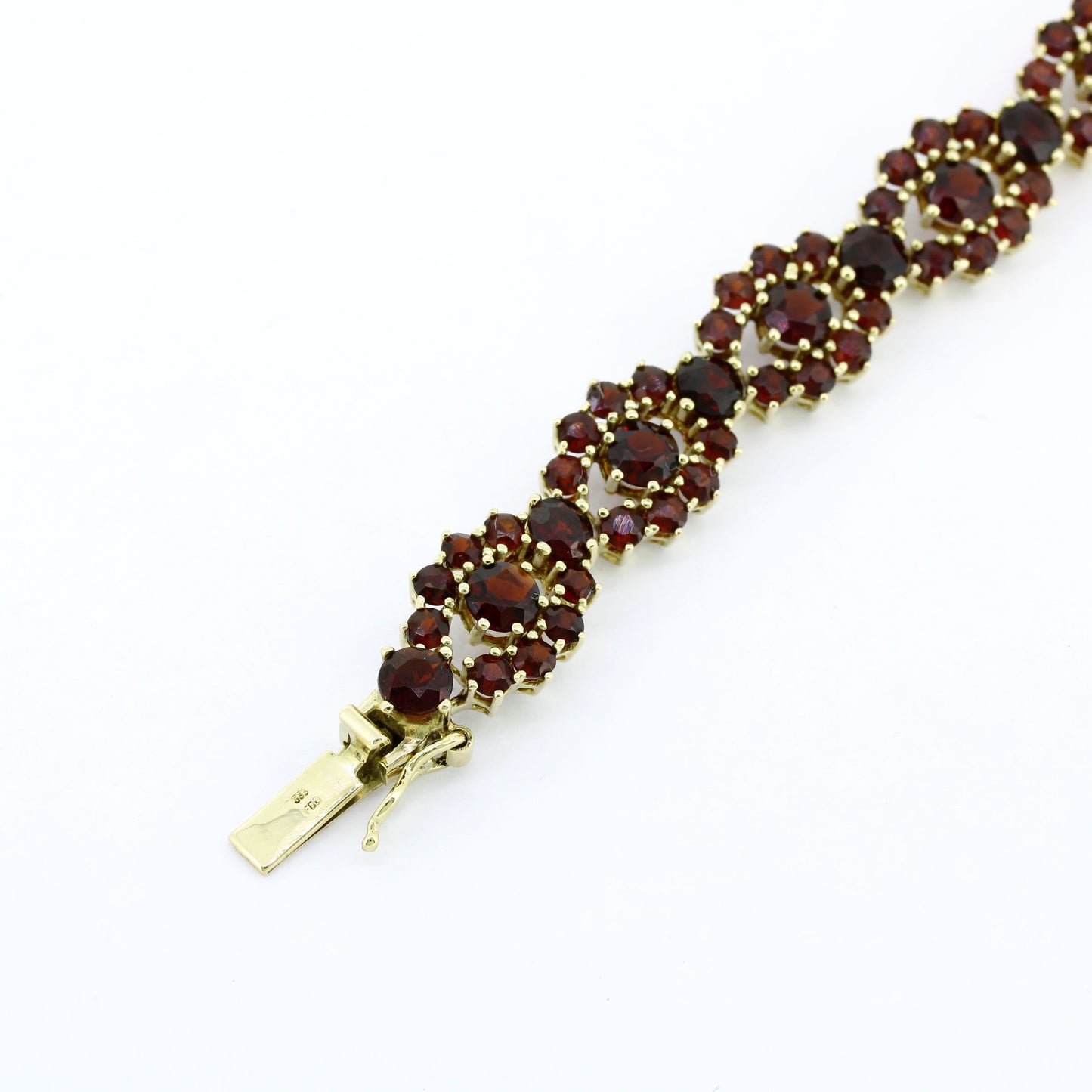 Armband 333 Gold 8 Kt - Granat Band - 18 cm lang - 10,2 mm breit - Wert 1850,-