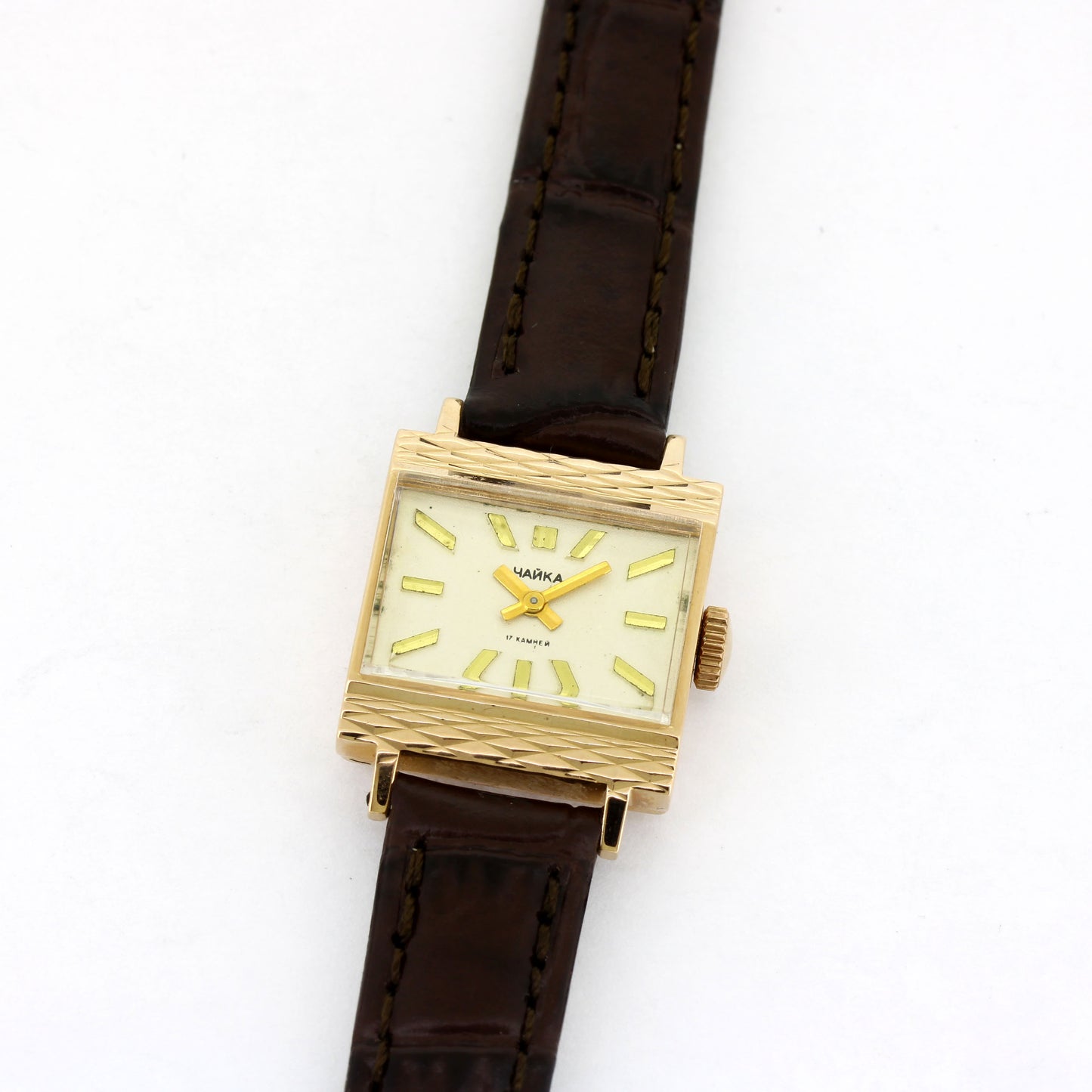 Russische Armbanduhr - 583 Rotgold - Sowjetunion – Mechanisch Handaufzug