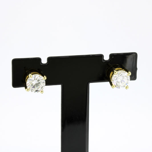 Ohrringe 585 Gold 14 Kt Gelbgold – Brillanten ca. 1,40 ct F/VS CVD