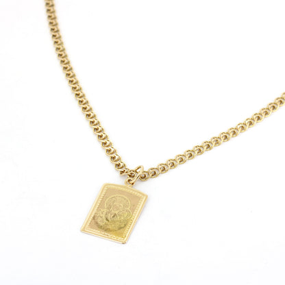 Kette mit Anhänger heilige Maria 585 Gold 14 kt Rotgold - 50 cm - Wert 1780,-