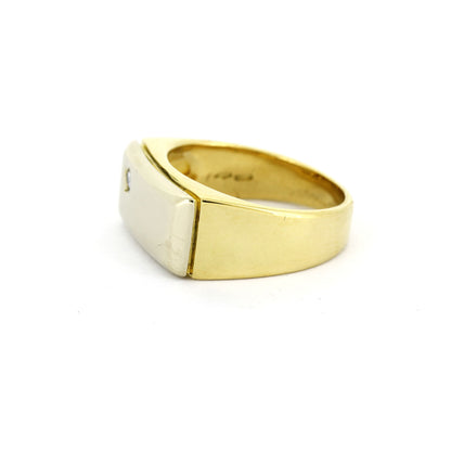 Ring 750 Gold 18 kt Gelbgold Weißgold - Brillanten 0,03 ct W/SI - Wert 2550,-