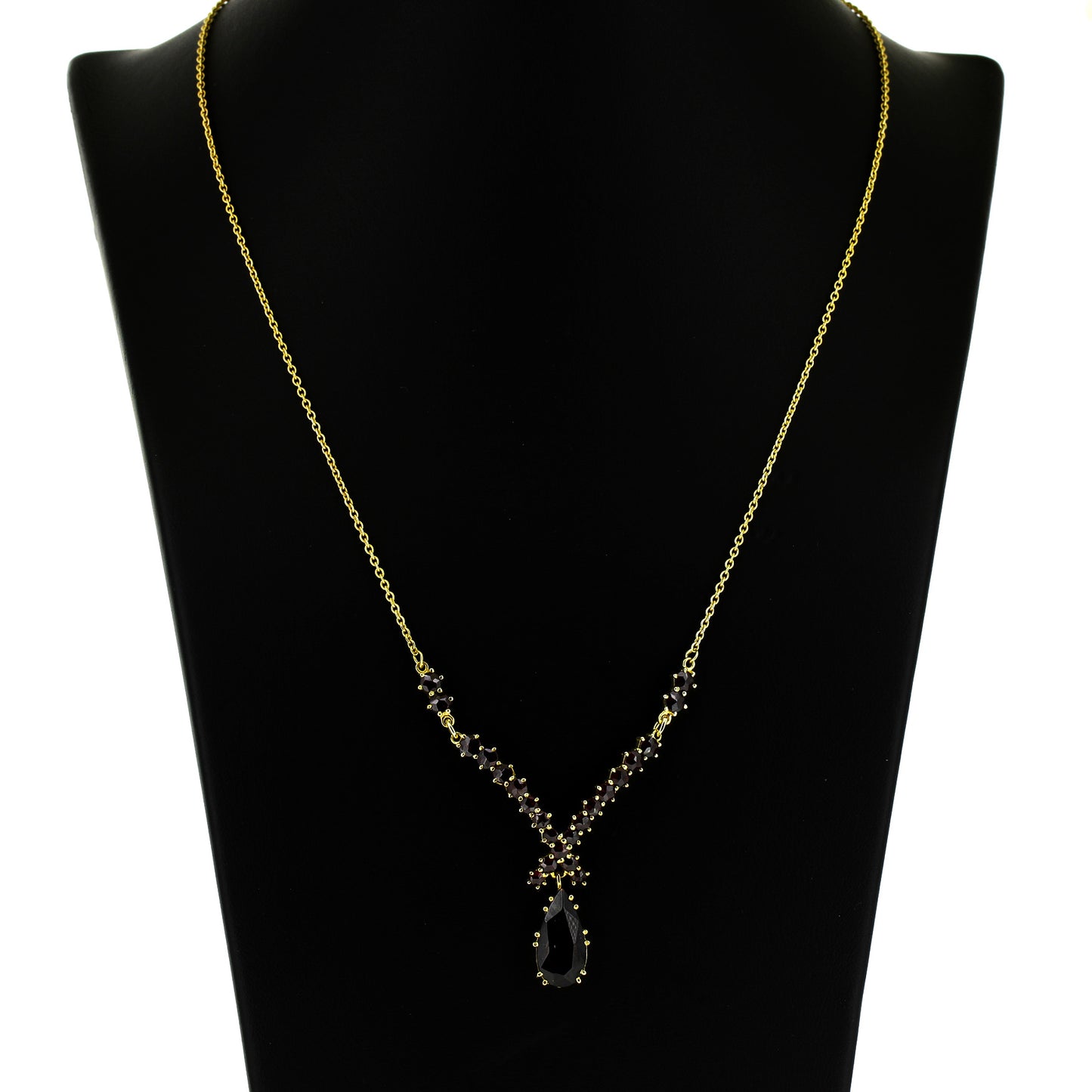 Granat Collier 333 Gold 8 kt - 46 cm lang - Wert 720,-