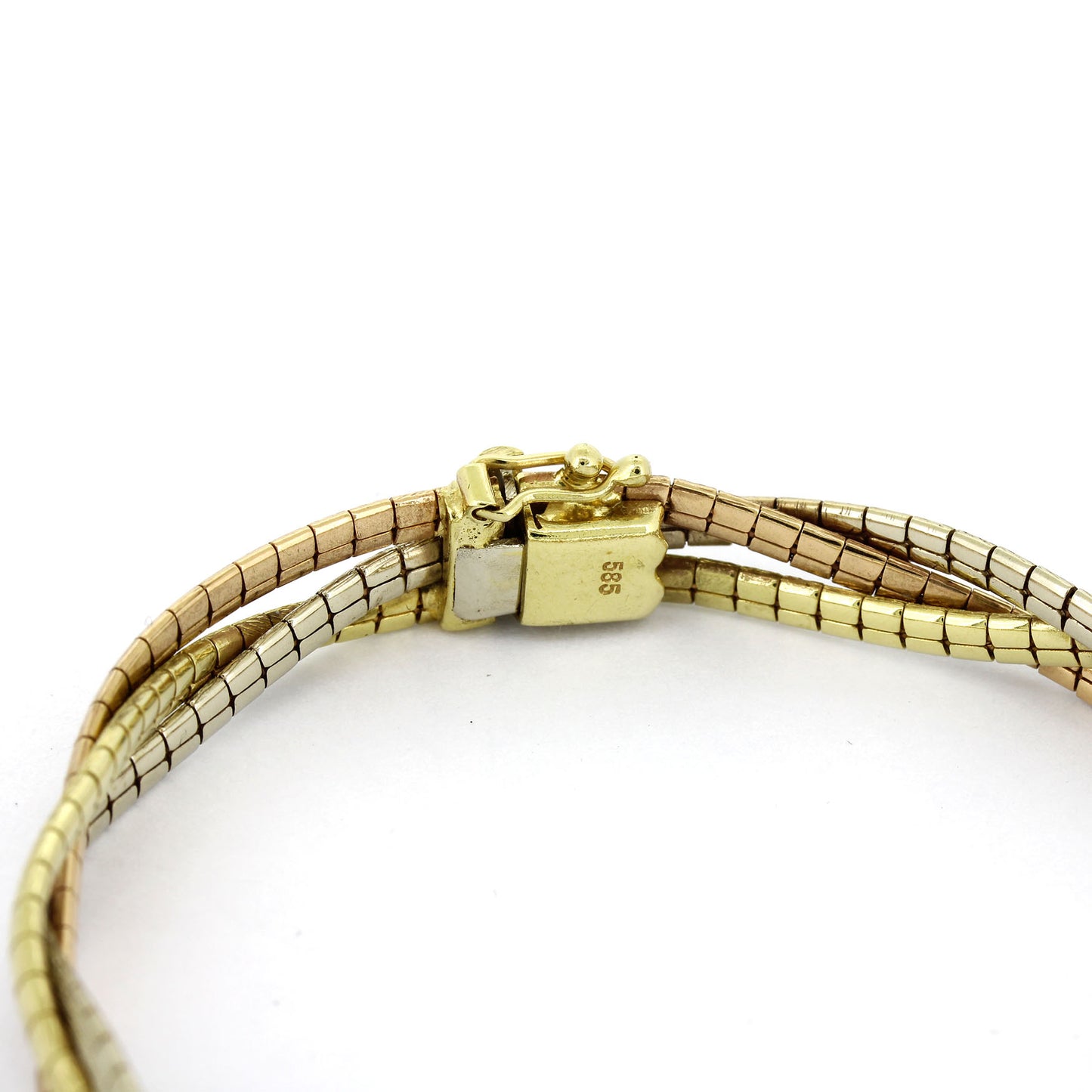 Armband 585 Gold 14 Kt - tricolor 19 cm lang - Wert 3280,-