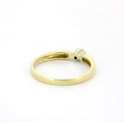 Ring 585 Gold 14 Kt bicolor - 0,05 ct W/SI - Wert 520,-