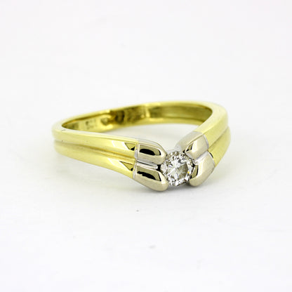 Ring 585 Gold 14 kt - Brillant 0,15 ct W/SI - Wert 740,-