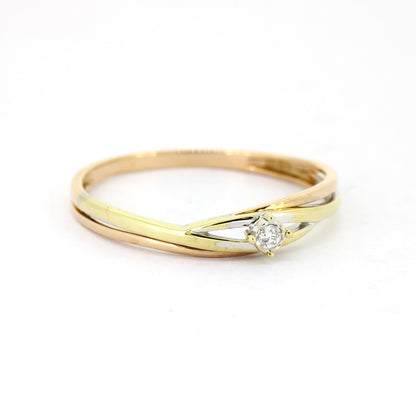 Ring 333 Gold 8 Kt - 1 Diamant ca. 0,07 ct H - SI - Wert 259,-