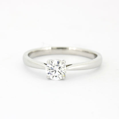 Solitär Verlobungsring 585 Gold 14 kt Weißgold - 0,50 ct Brillant E VS2