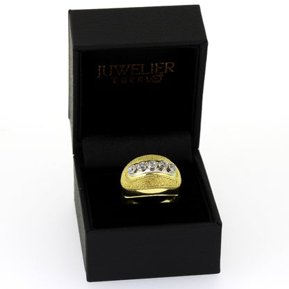 Ring 585 Gold 14 Kt - 5 Diamanten ca. 0,36 ct H - SI - Wert 1850,-