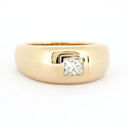 Ring 750 Gold 18 Kt Gelbgold - Diamant Prinzesschliff 0,70 ct - Wert 6870,-