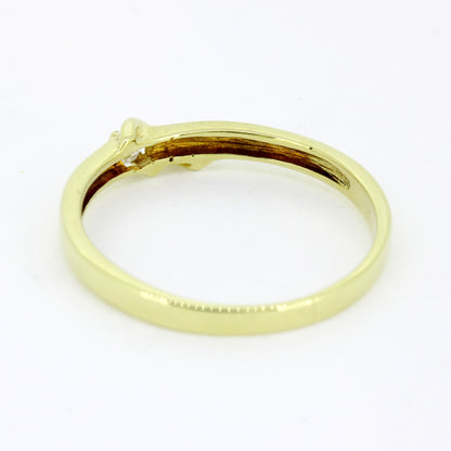 Ring 585 Gold 14 Karat Gelbgold Diamanten 0,03 ct Gr. 51,5 - Wert 420,-