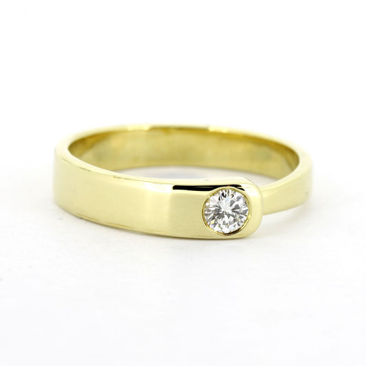 Ring 585 Gold 14 Kt Gelbgold - Brillant 0,15 ct TW/VS - Wert 1160,-