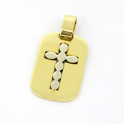 Gold Kreuz Anhänger 750 18 Kt Bicolor Damen Herren Schmuck - Wert 2080,-