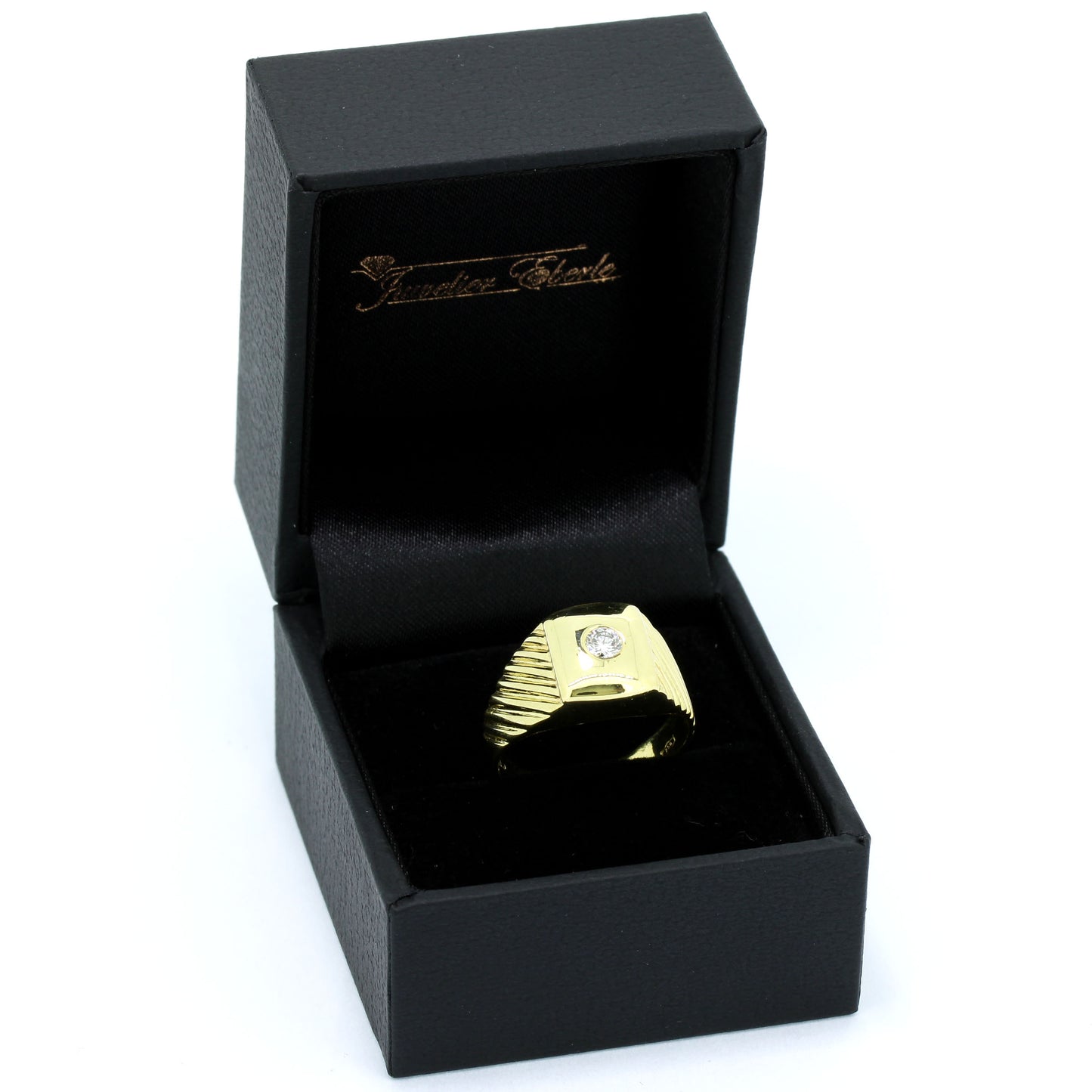 Ring 750 Gold 18 Kt Gelbgold - Brillant 0,16 ct G - VS - Wert 1240,-