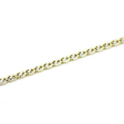 Armband 585 Gold 14 Kt Gelbgold - Weißgold - Armbandlänge 21 cm - Wert 1190,-