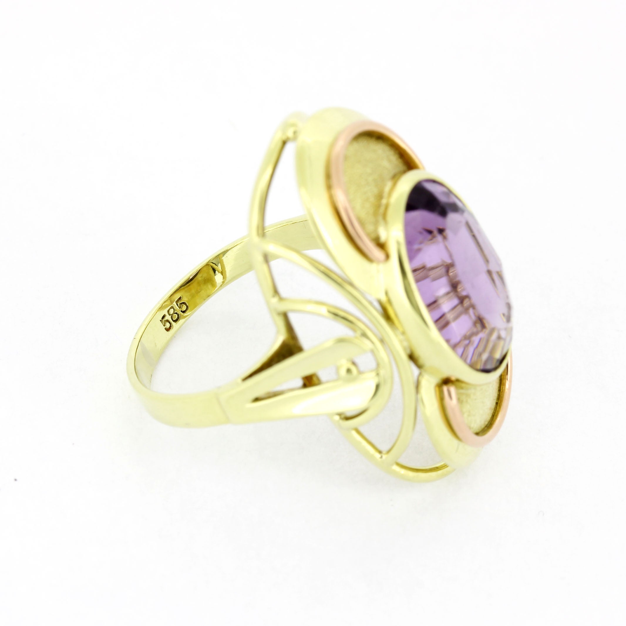 WERT on sale 990 € TOPAS AMETHYST RING 750er/18K GELBGOLD vxlt 73504