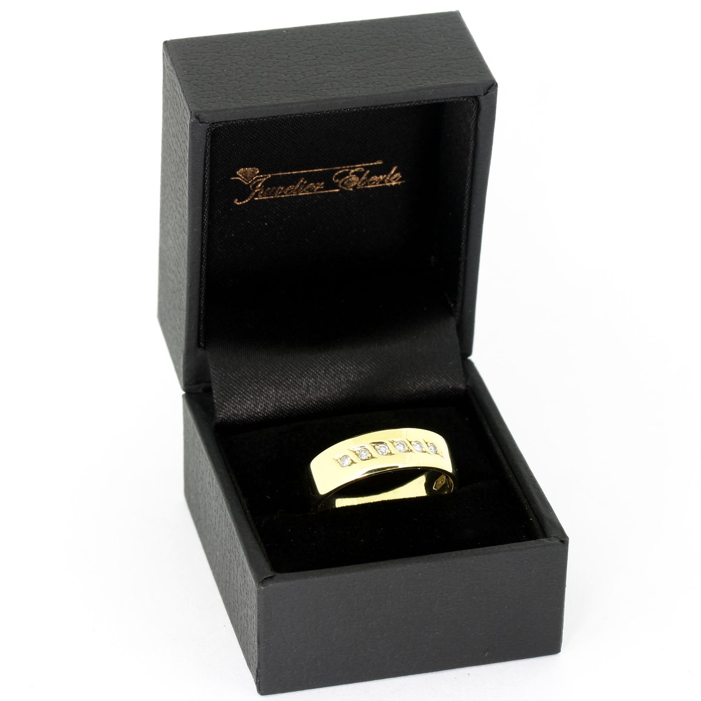 Ring 585 Gold 14 Kt Gelbgold 6 Brillanten 0,06 ct - Wert 840,-