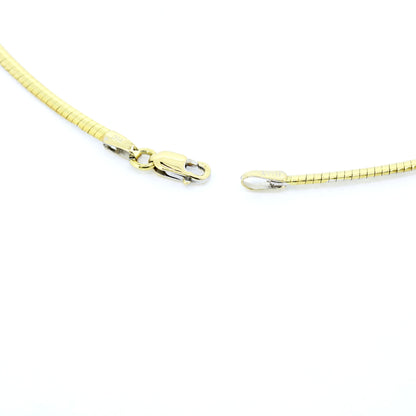 Omega Kette 750 Gold 18 Kt Halskette Gelbgold Kettenlänge 42 cm - Wert 1320,-