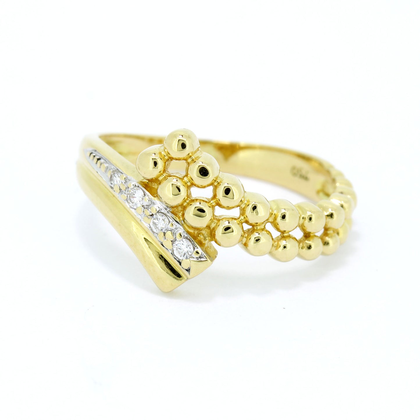 Ring 750 Gold 18 Kt Gelbgold Weißgold - Brillanten ca. 0,05 ct - Wert 530,-