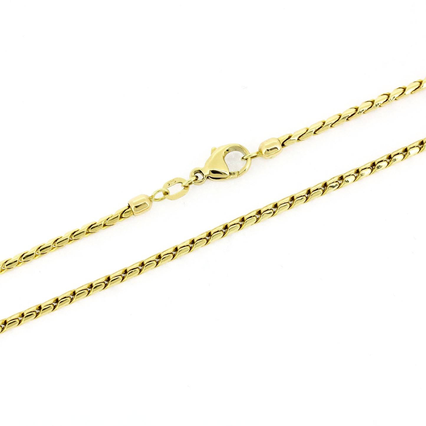 Schlangen Kette 585 Gold 14 Kt Gelbgold - Kettenlänge 45 cm - Wert 820,-