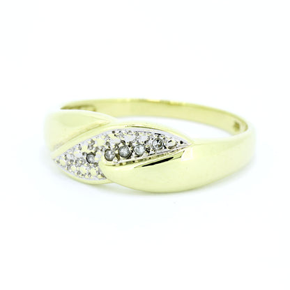 Ring 585 Gold 14 Kt Gelbgold Weißgold Diamanten Wert 430,-
