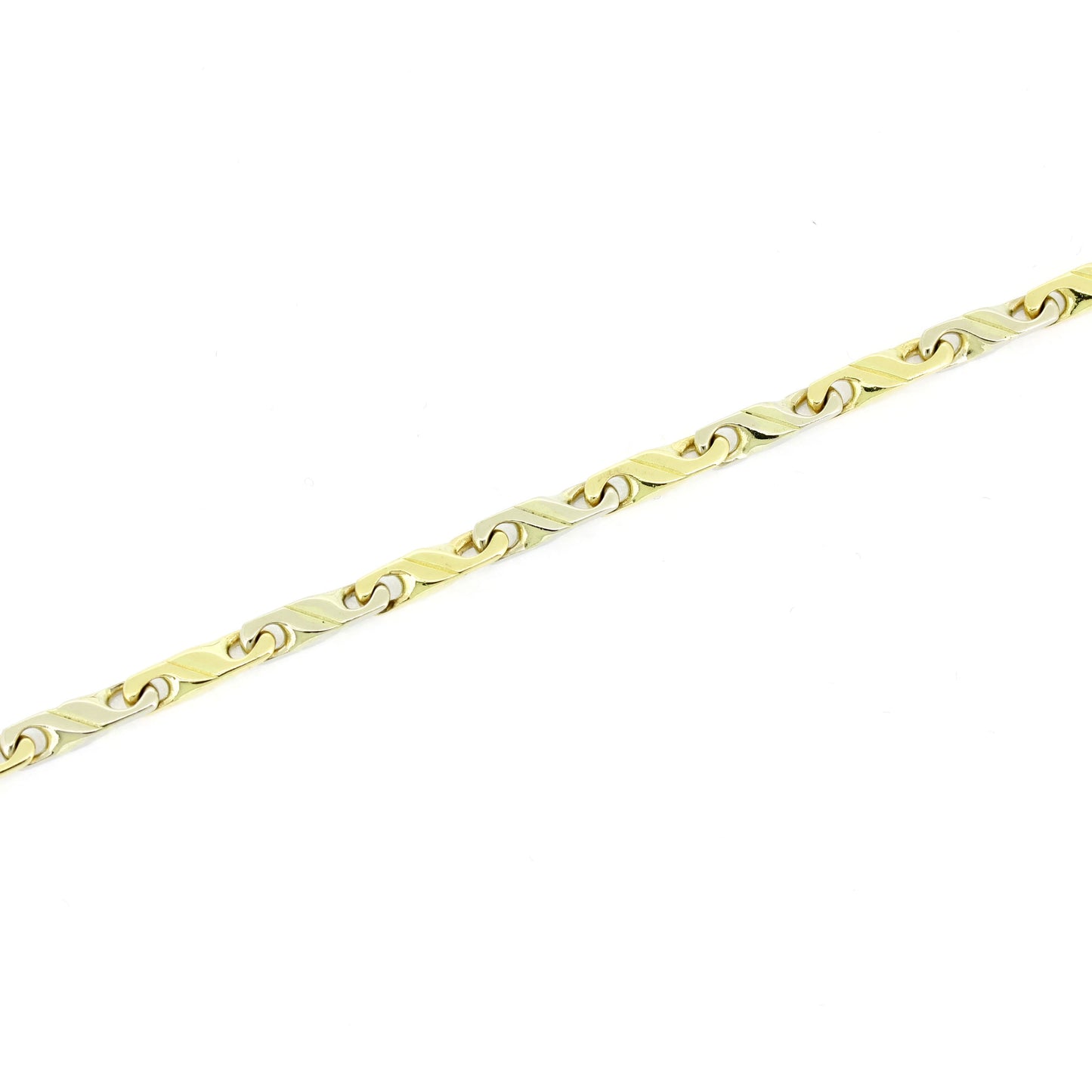 Halskette 585 Gelbgold & Weißgold 14 kt  Kettenlänge 52 cm - Wert 2750,-