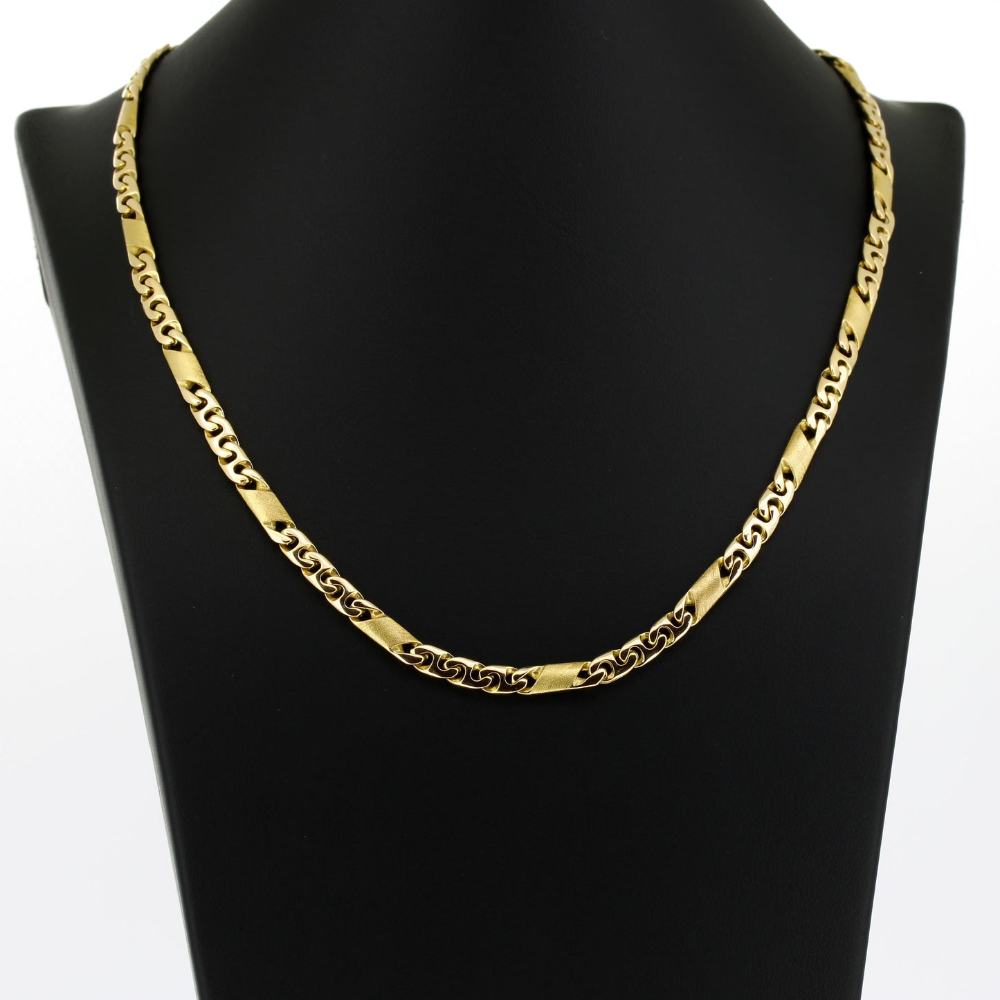 Kette 585 Gold 14 Kt Gelbgold - matt poliert - Kettenlänge 45 cm - Wert 3240,-