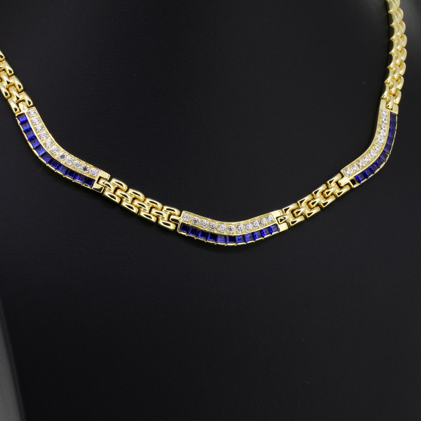 Collier 585 Gold 14 Kt Zirkonia 45 cm lang Wert 3190,-