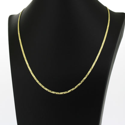 Kette 585 Gelbgold 14 Kt - Flach mit Musterung - Kettenlänge 47 cm - Wert 680,-