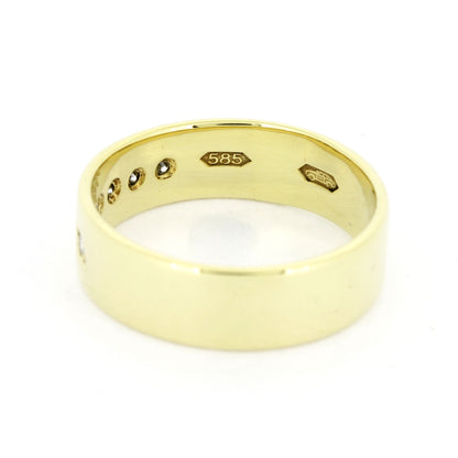 Ring 585 Gold 14 Kt Gelbgold 6 Brillanten 0,06 ct - Wert 840,-