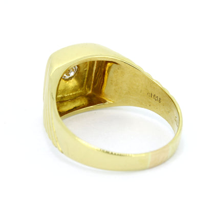 Ring 750 Gold 18 Kt Gelbgold - Brillant 0,16 ct G - VS - Wert 1240,-