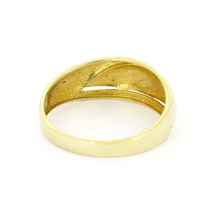 Ring in 585er Gold 14 Kt Gelbgold - mit Musterung - Wert: 220,-