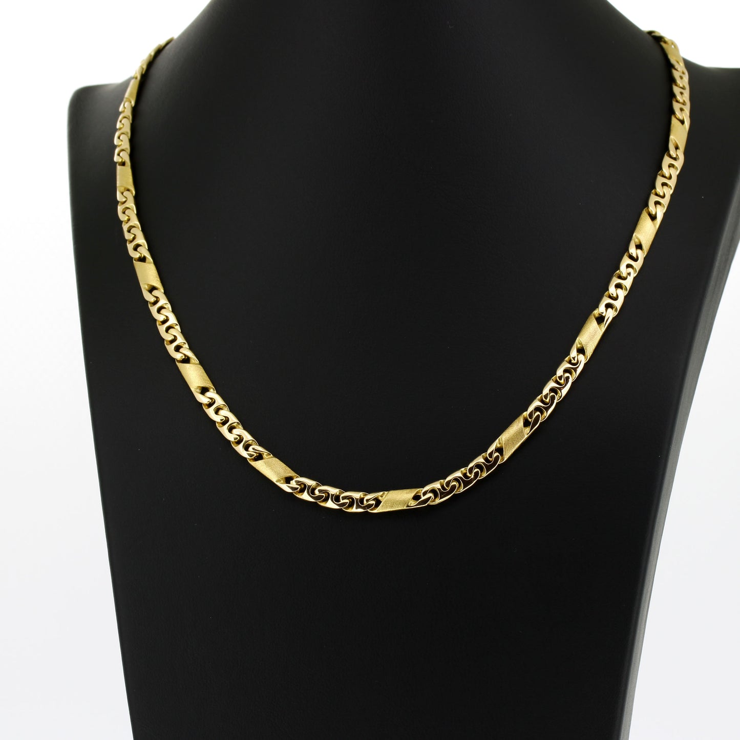 Kette 585 Gold 14 Kt Gelbgold - matt poliert - Kettenlänge 45 cm - Wert 3240,-