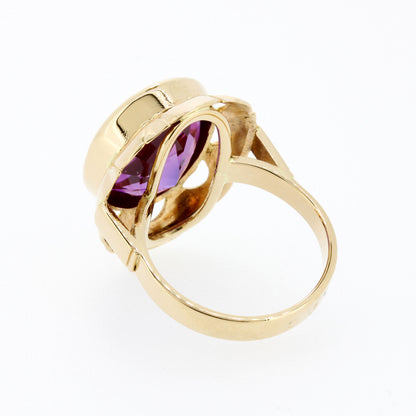 Vintage Amethyst Ring 585 Gold 14 Kt Rotgold G57 Wert 1120,-