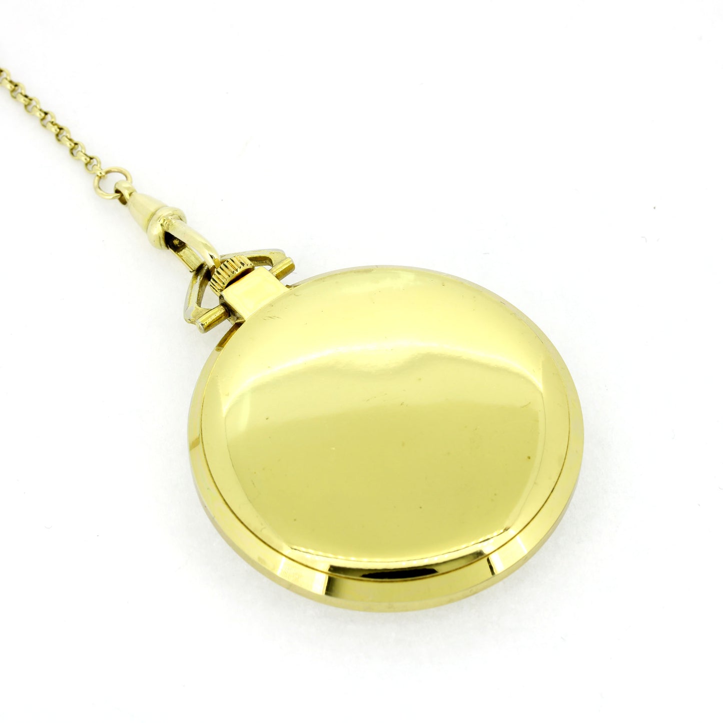Dugena Taschenuhr vergoldet - Taschenuhrkette 333 Gold 8 Kt Handaufzug 42 cm