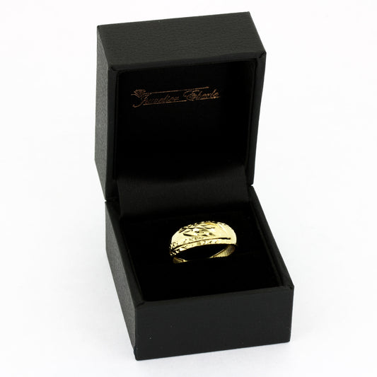 Ring in 585er Gold 14 Kt Gelbgold - mit Musterung - Wert: 220,-